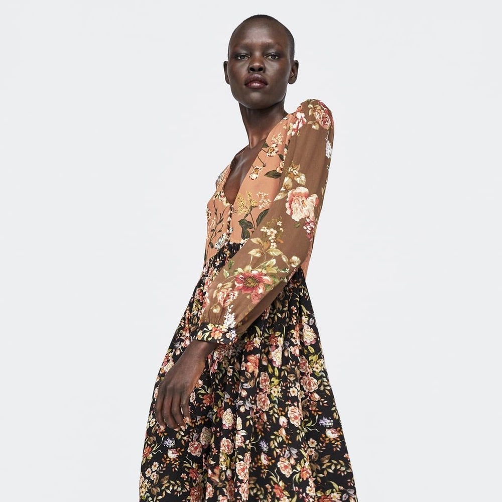 Zara Floral Printed Dress